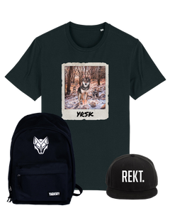 Pakket 1: Yarasky Rugzak + Wolf YRSK T-Shirt + REKT. Snapback